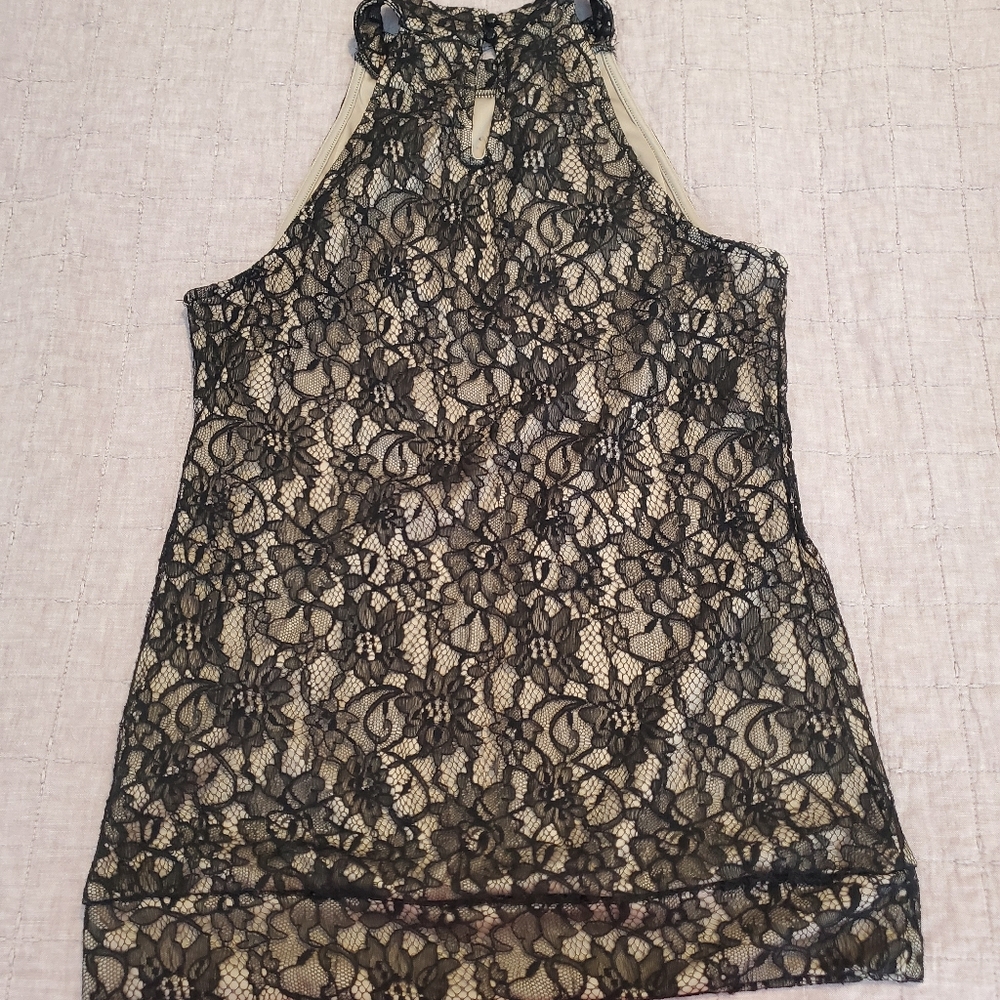 Maurices Lace Mock Neck Halter Top